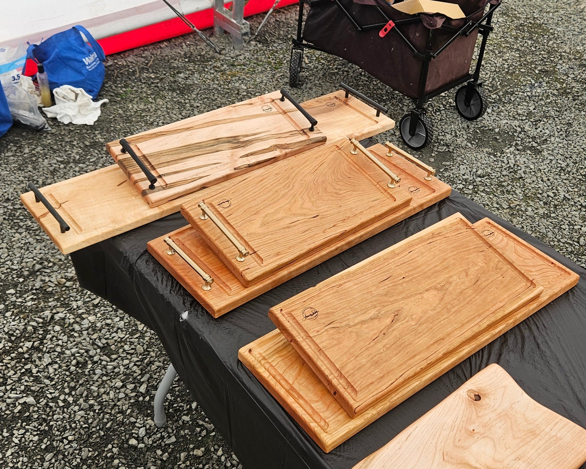 Custom Charcuterie Board (Hardware Handles)